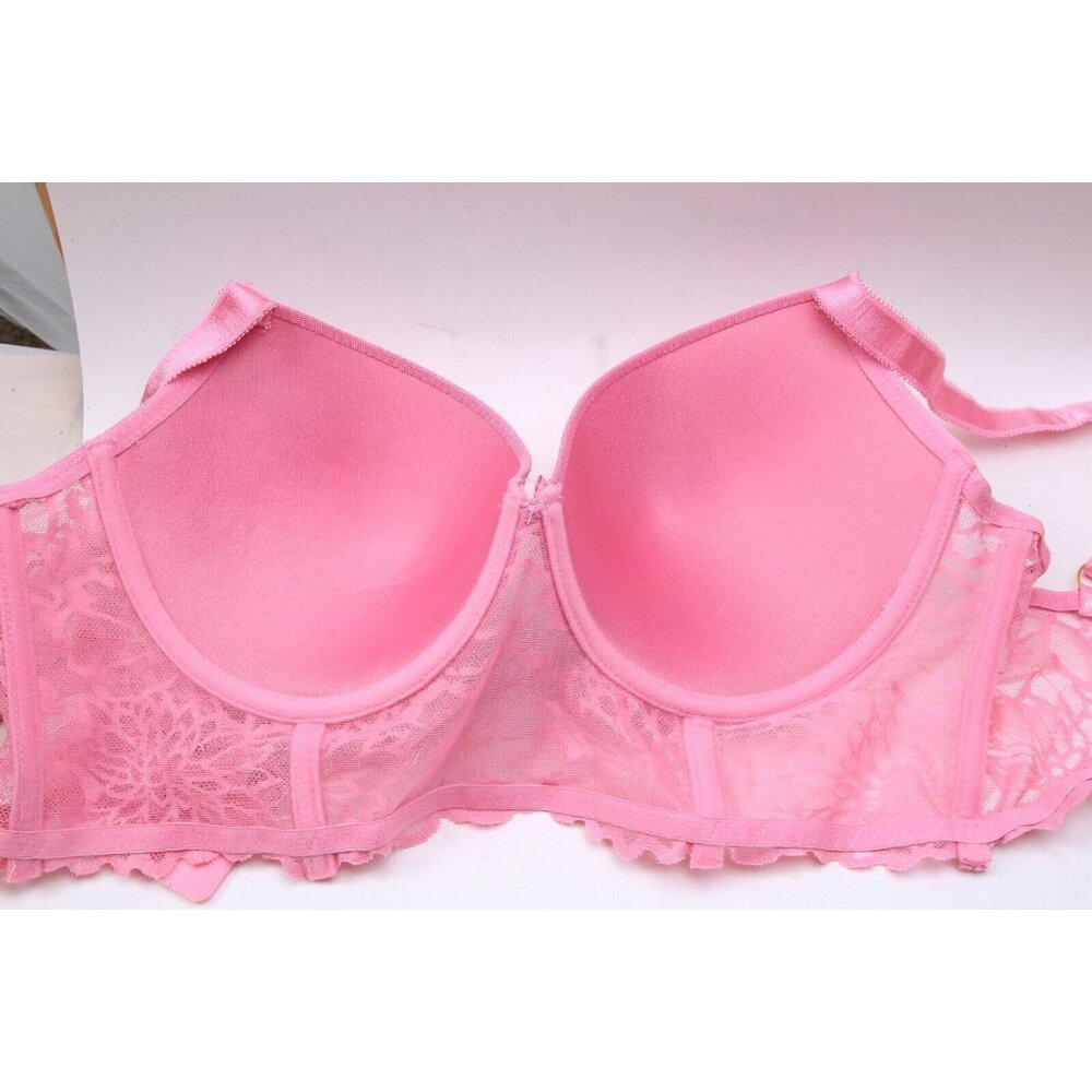 Daisy Fuentes Laced Bra Under wire Pink Womens Sz 38DD - Picture 5 of 12